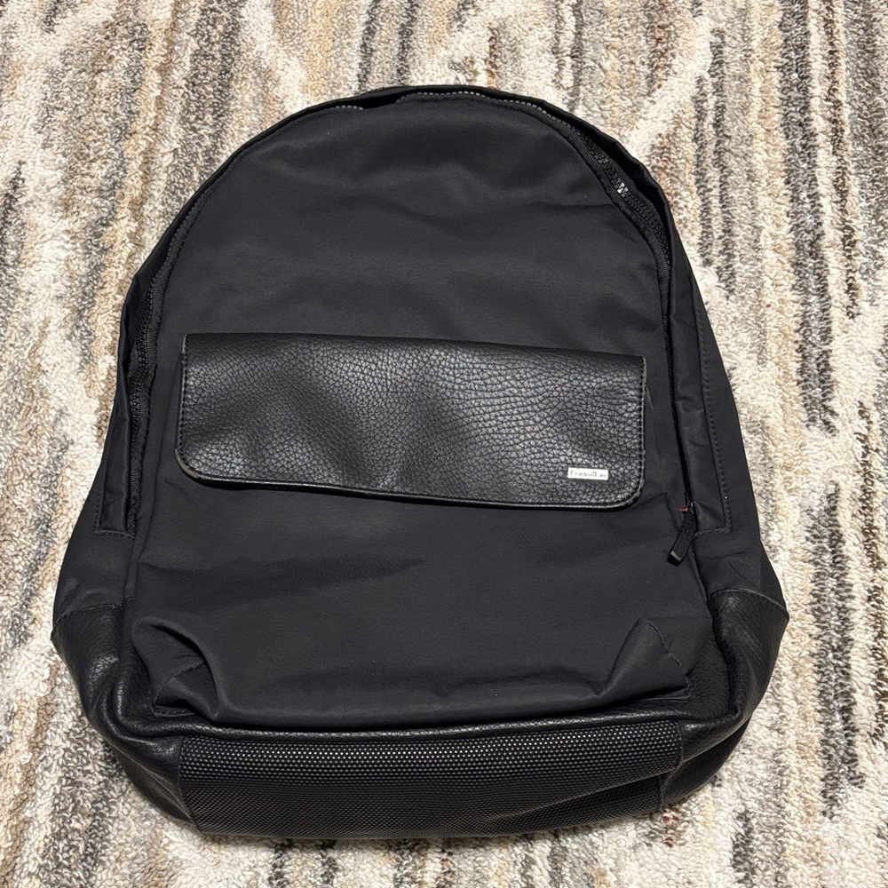 Calvin Klein Black Men's Backpack with Textured Front Flap